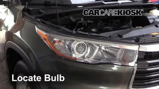 2015 Toyota Highlander LE 2.7L 4 Cyl. Luces Faro delantero (reemplazar foco)